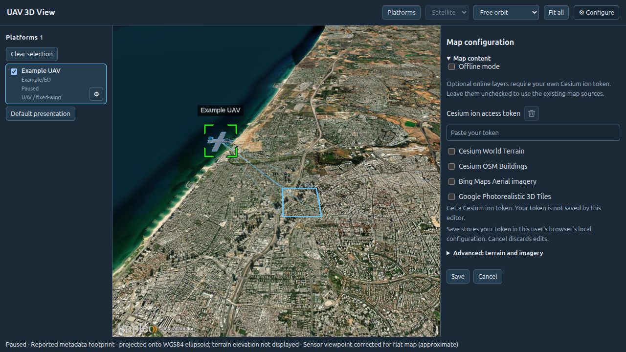 3D map configuration