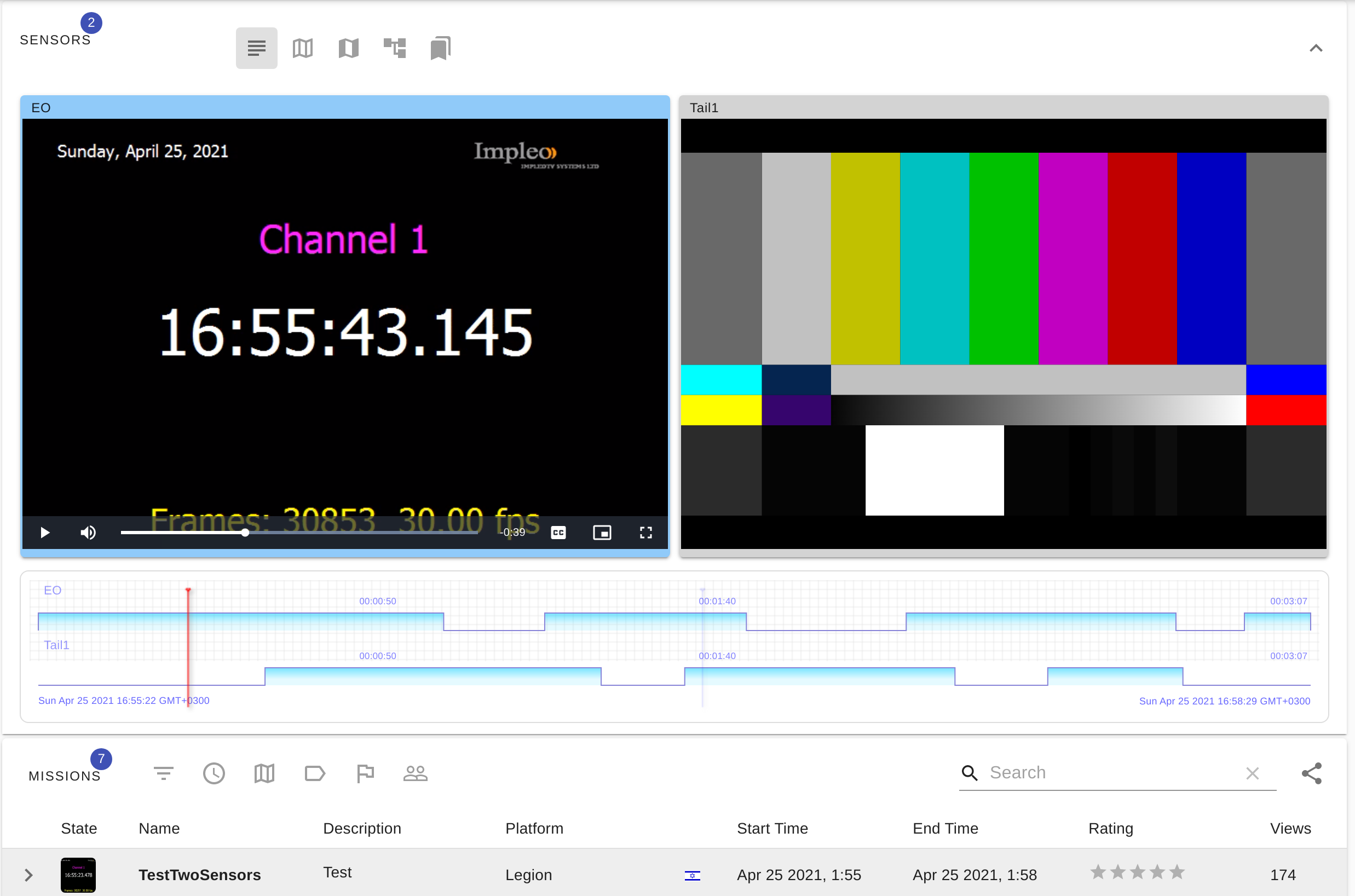 Mission timeline sync